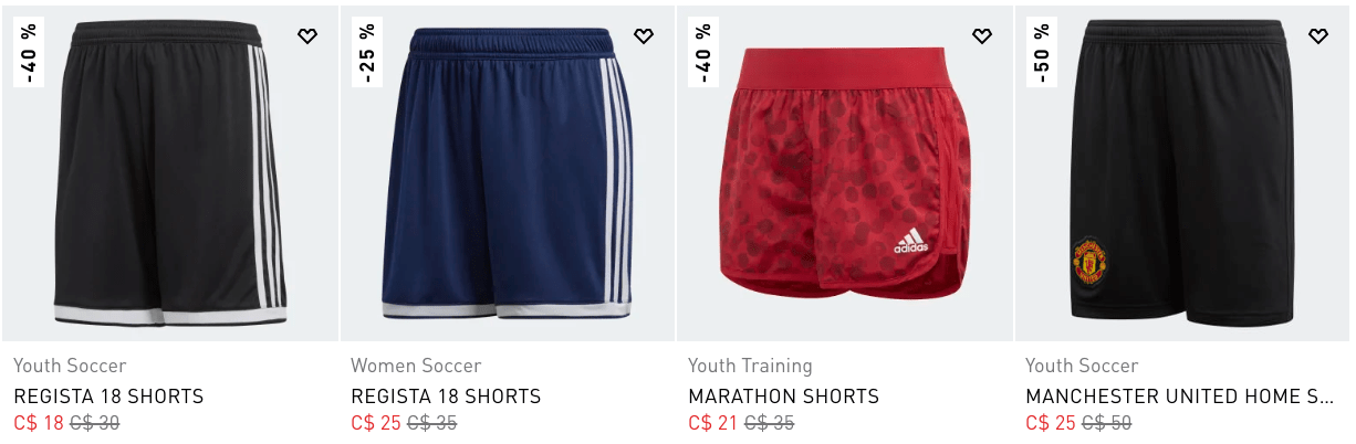 adidas soccer shorts canada