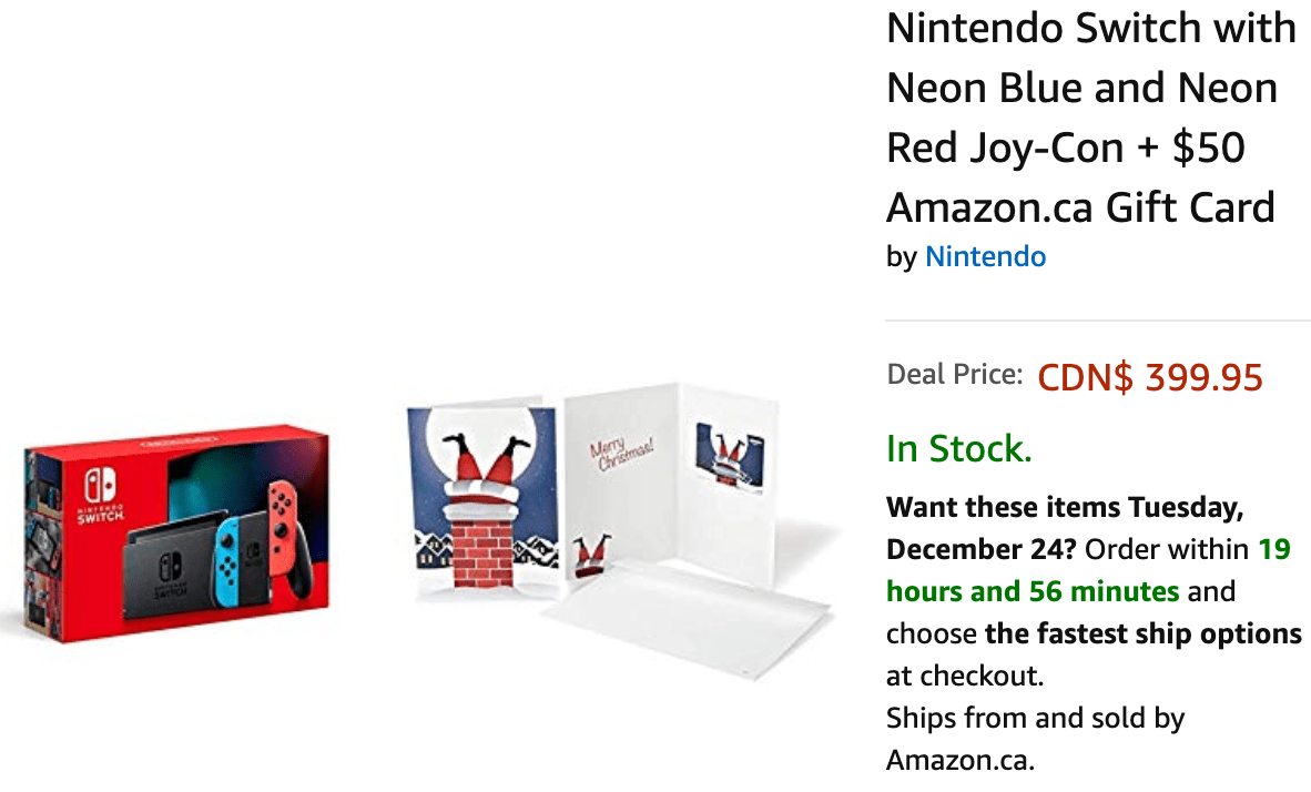nintendo boxing day sale