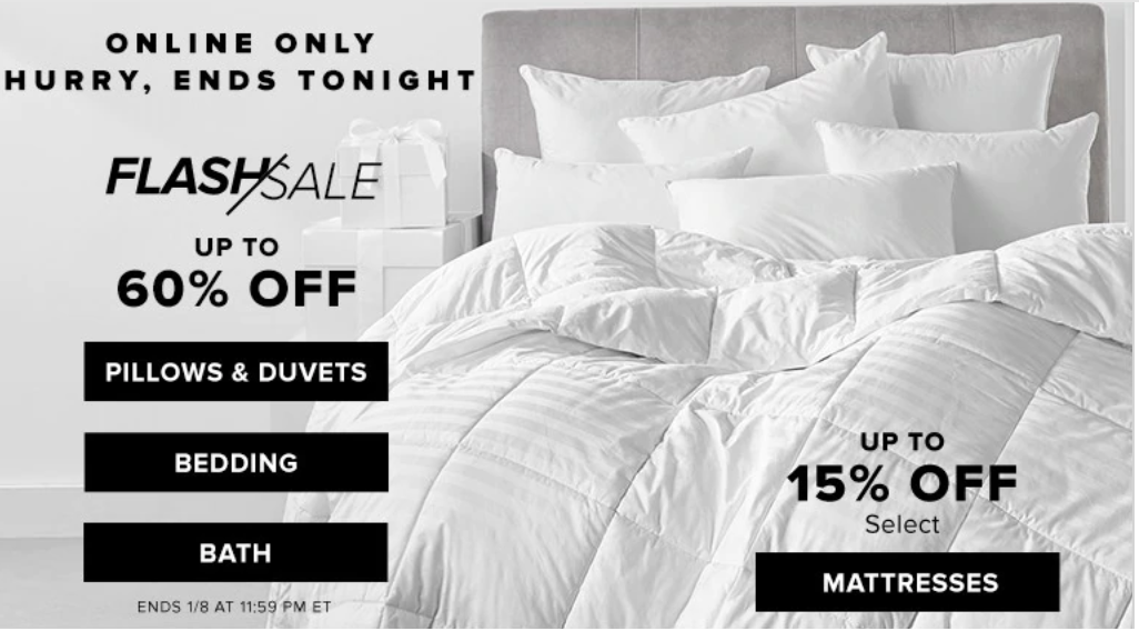 Hudson S Bay Canada Online Flash Sale Save Up To 60 Off Bedding