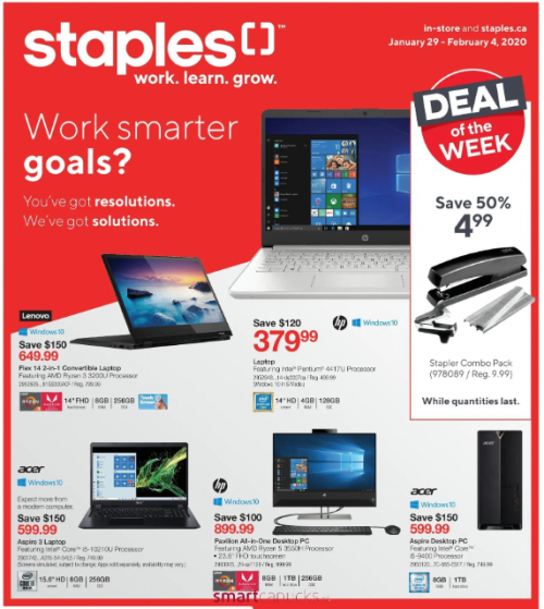 Staples Canada Weekly Flyer Deals Save 150 on Laptops, Save 30 on Google Home and More