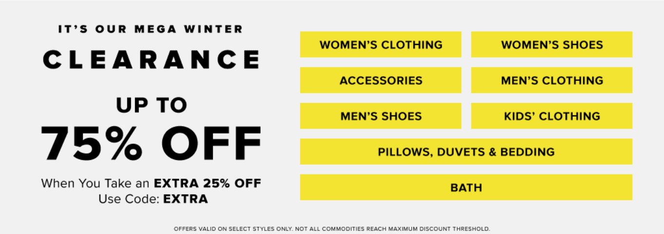 Hudson S Bay Canada Clearance Sale Save Up To 75 Off Clearance