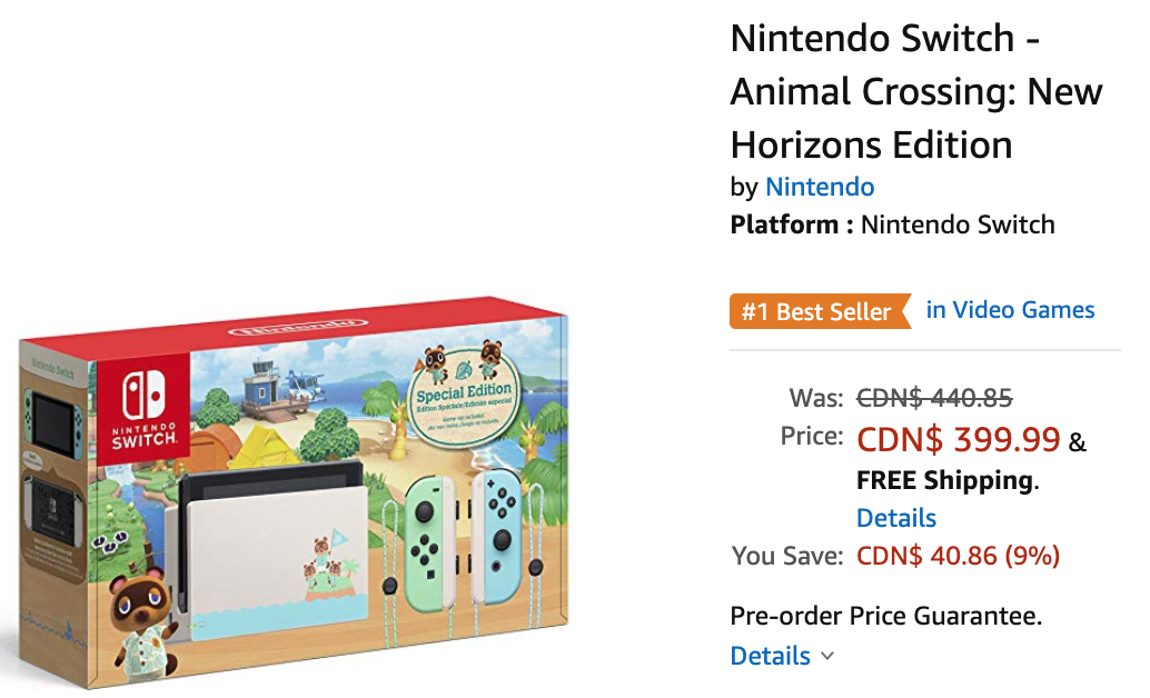 nintendo switch animal crossing limited edition amazon