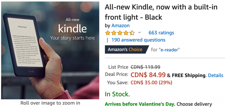 kindle daily deals canada
