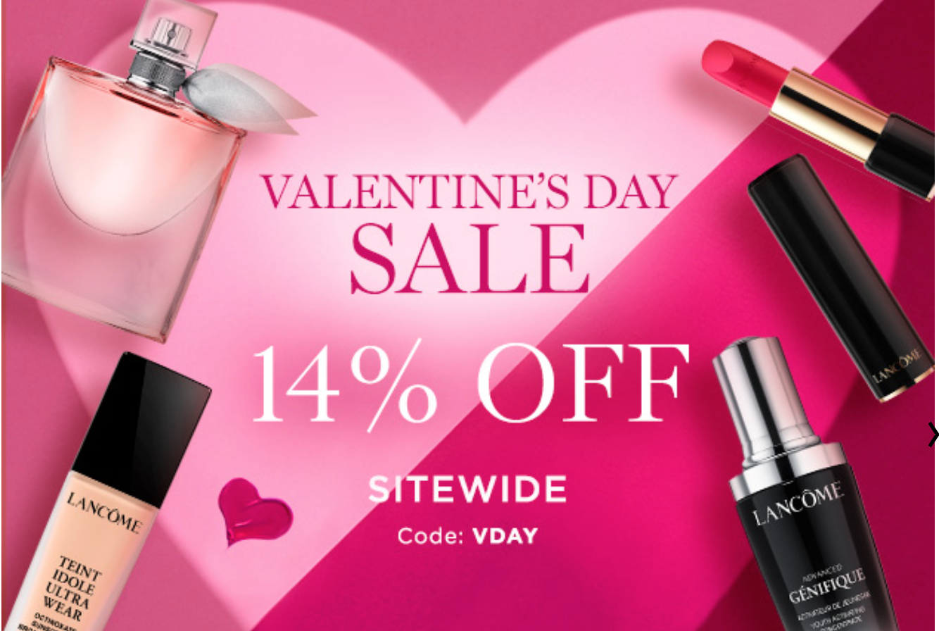 Lancôme Canada Valentine's Day Promotions Save 14 off Sitewide with