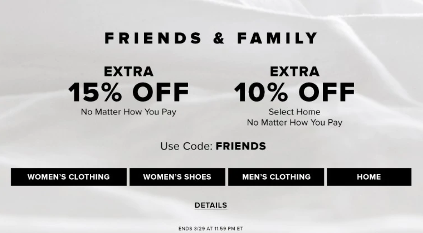 friends and family coupon nike