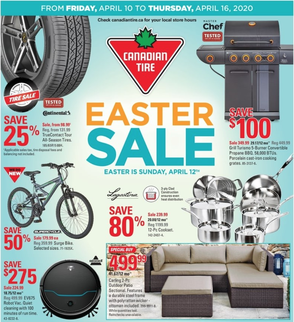 Canadian Tire Canada Easter Sale Flyer Deals Save 80 off Cookware