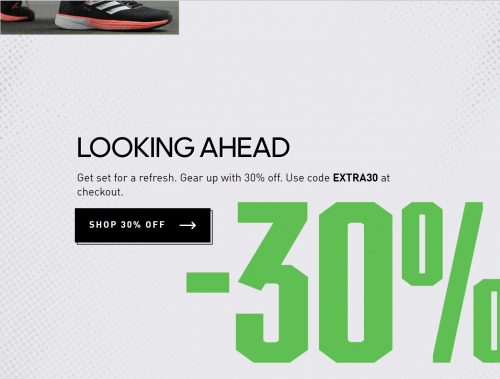 adidas 30 off sitewide
