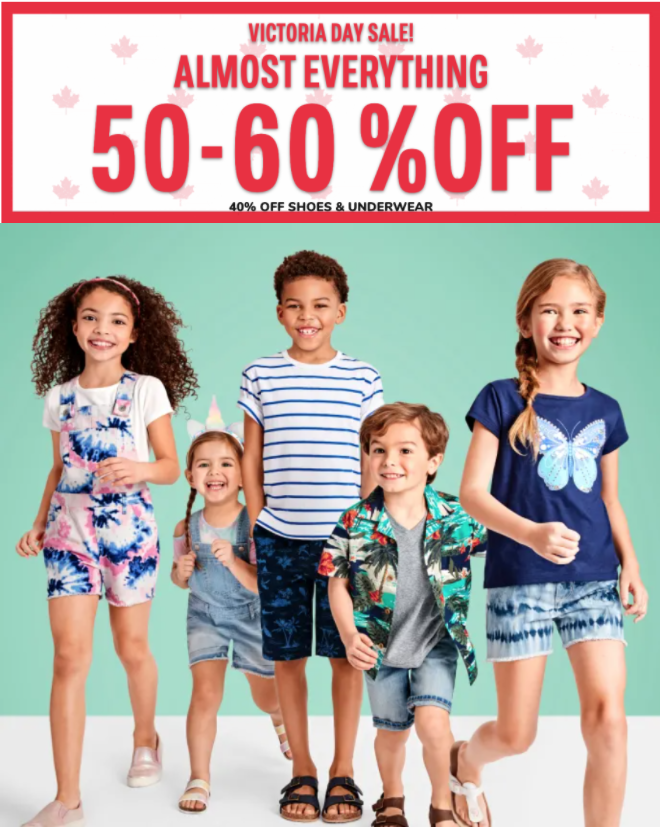 The Children's Place Canada Victoria Day Online Sale: Save 50% - 60% ...