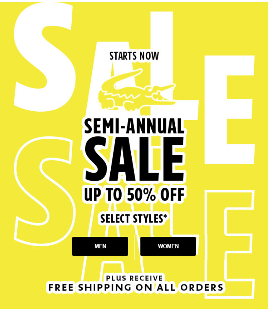 Lacoste Canada Semi-Annual Sale: Save 