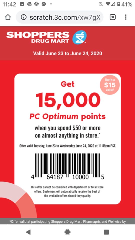 Shoppers Drug Mart Canada Tuesday Text Offer Get 15 000 Pc Optimum Points When You Spend 50 Canadian Freebies Coupons Deals Bargains Flyers Contests Canada