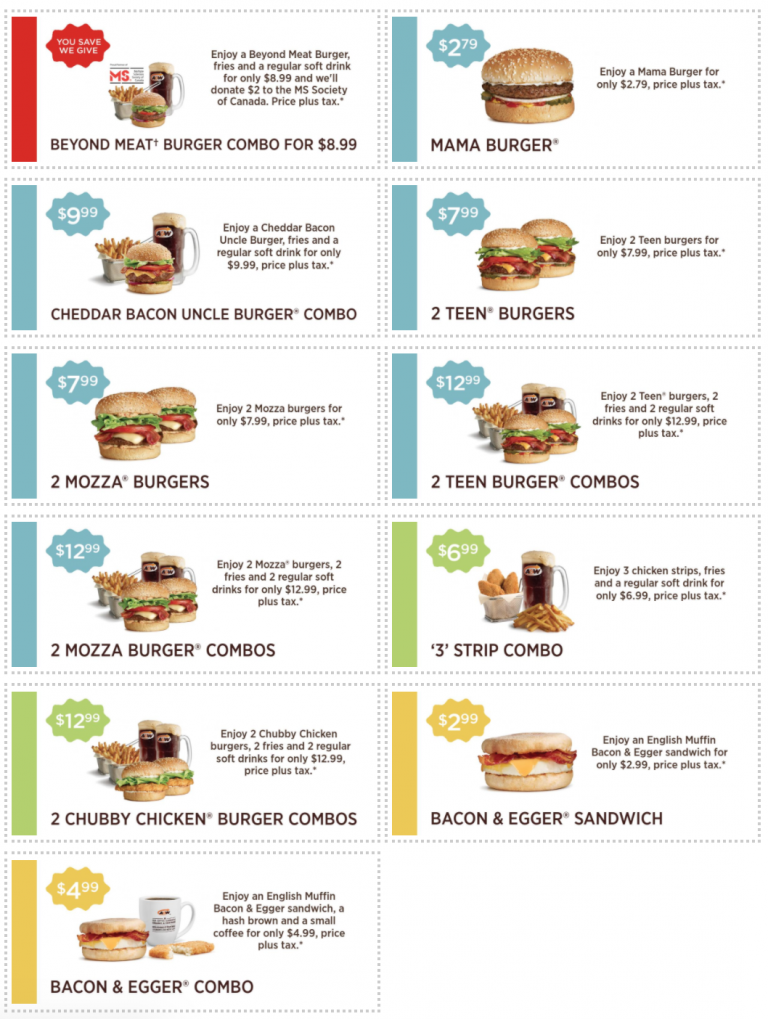 A&amp;W Canada New Coupons: Mama Burger for $2.79 + 3 Strip Combo for $6.99 ...