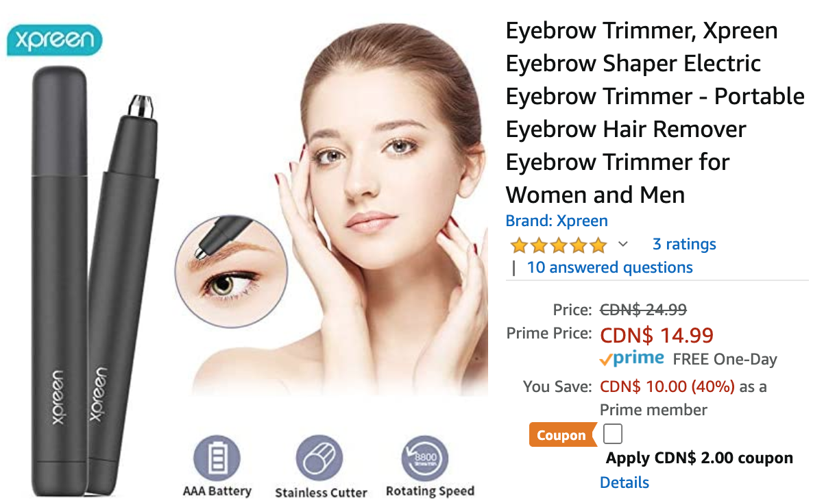 eyebrow trimmer canada