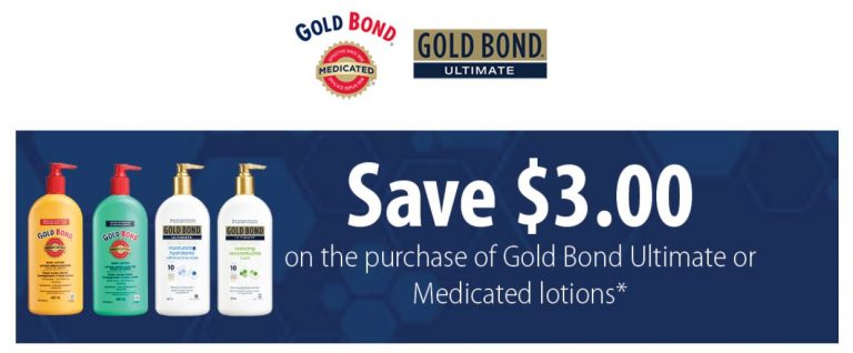 Canadian Coupons Save 3 On Gold Bond Ultimate Or Medicated Lotions 