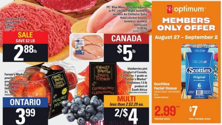 Loblaws Ontario Scotties Facial Tissue 6pk 2 99 PC Optimum Member 