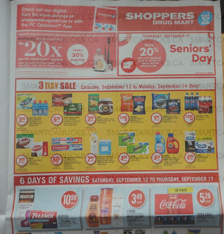 Shoppers Drug Mart Canada 20x The Points When You Spend 75 On   Blog 26 