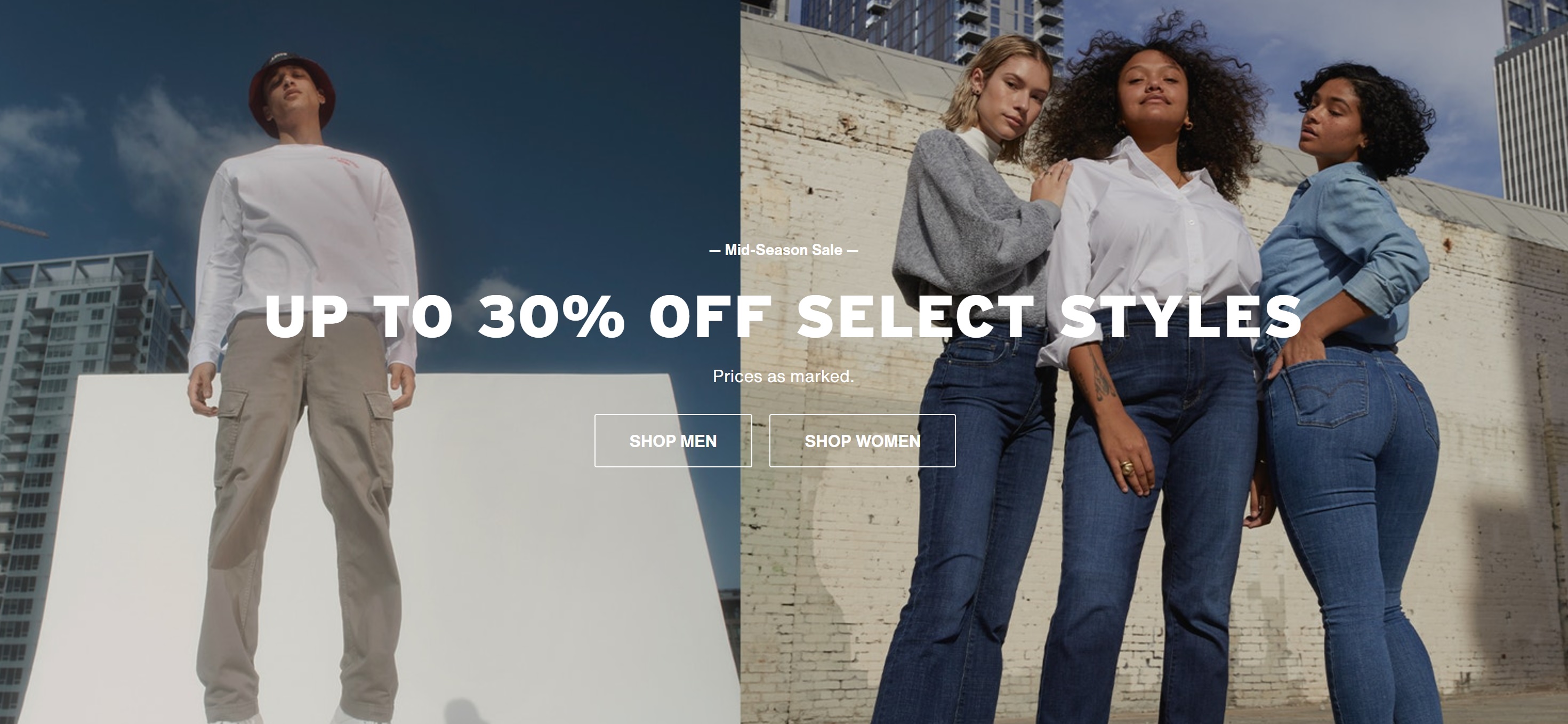 Levi's Canada Mid Season Sale: Save Up to 30% OFF Many Styles Including ...