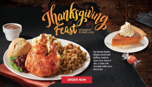 Swiss Chalet Canada Thanksgiving Promotions: Get Thanksgiving Feast ...