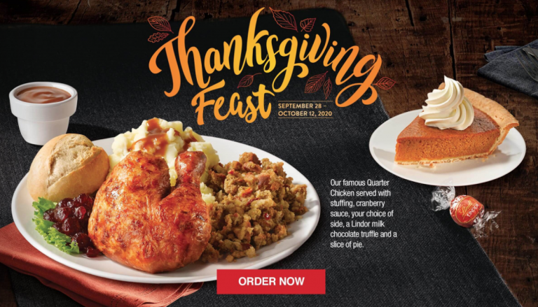 Swiss Chalet Canada Thanksgiving Promotions: Get ...