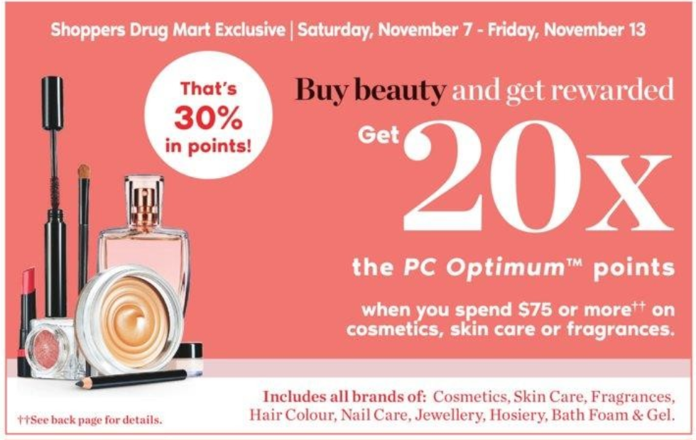 Download Shoppers Drug Mart Canada: Get 20x The Points When You Spend $75 On Cosmetics + 2 Days Sale ...