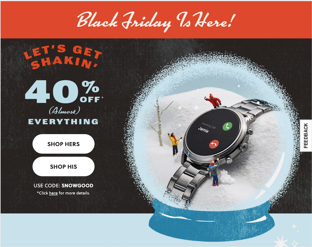 Fossil Canada Black Friday Sale Save 40 off Everything Sitewide, with