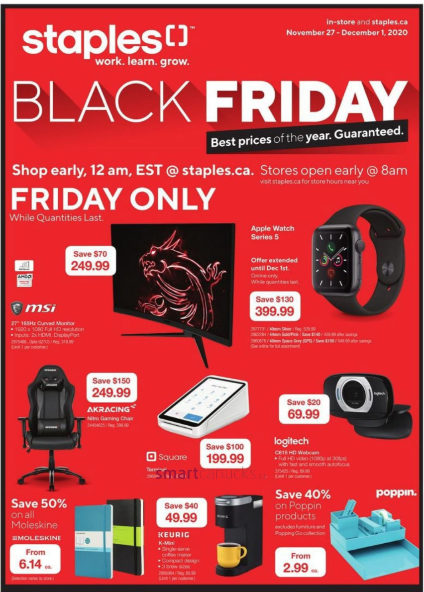 Staples Canada Black Friday 2020 Flyer Deals! - Canadian Freebies