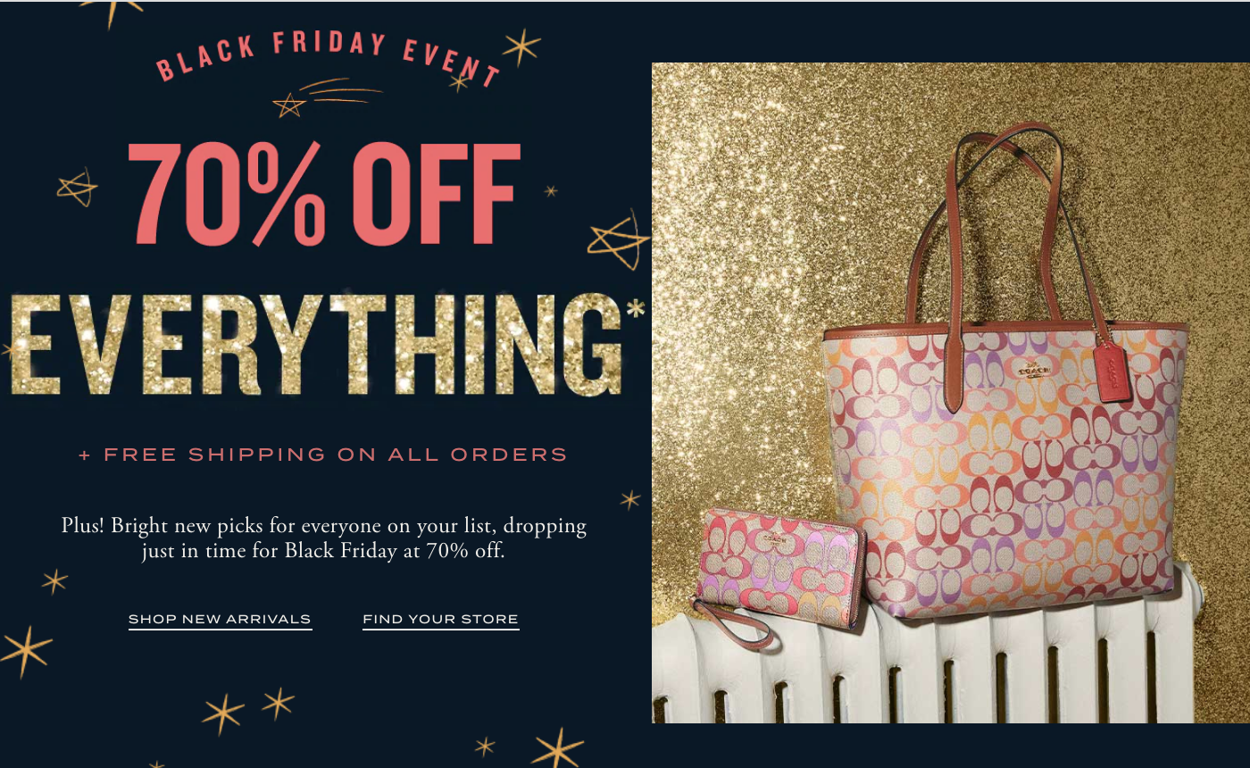 Coach Outlet Black Friday 2020 Sale: Save 70% Off Everything Sitewide +  FREE Shipping - Canadian Freebies, Coupons, Deals, Bargains, Flyers,  Contests Canada Canadian Freebies, Coupons, Deals, Bargains, Flyers,  Contests Canada