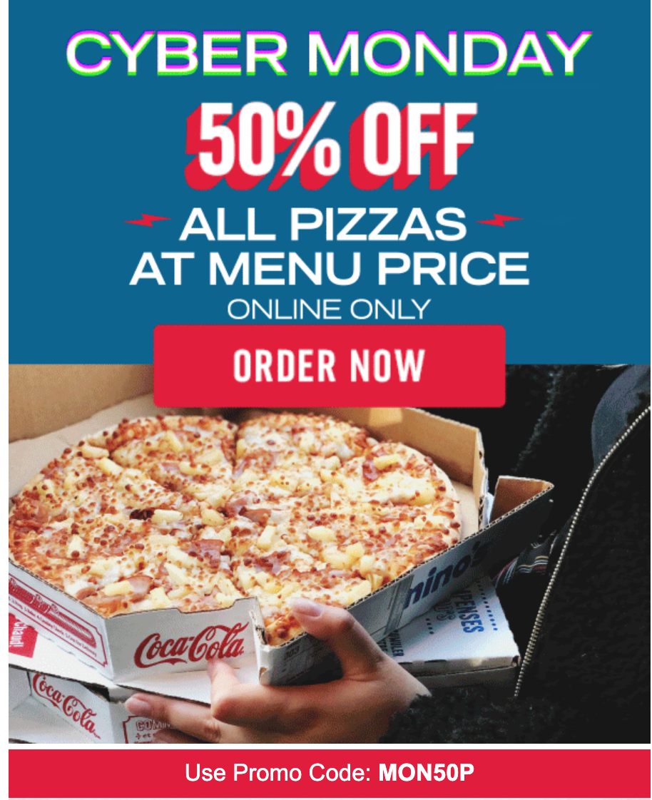 Domino's Pizza Canada Cyber Monday 2020 Sale Save 50 off Pizzas Today