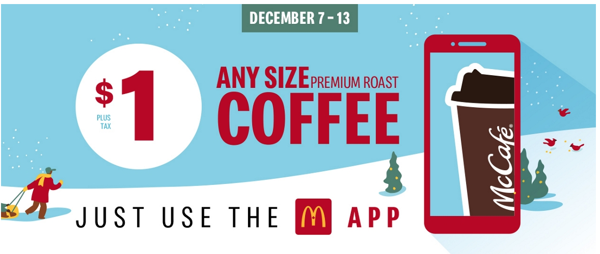 McDonald’s Canada McCafé Promotions 1 Any Size Premium Roast Coffee