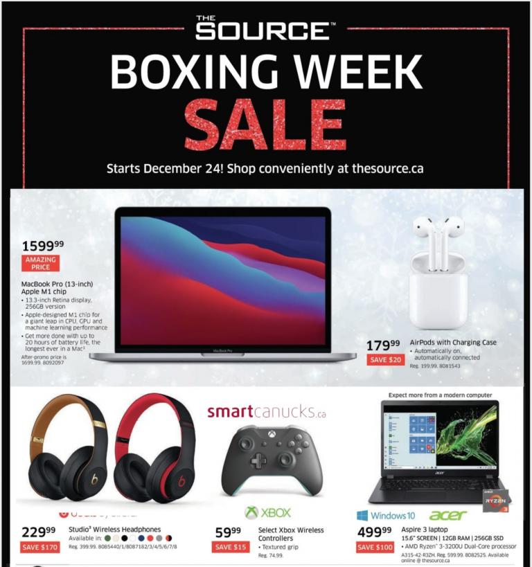 The Source Canada Boxing Day & Boxing Week 2020 Flyer & Deals On Now Canadian Freebies