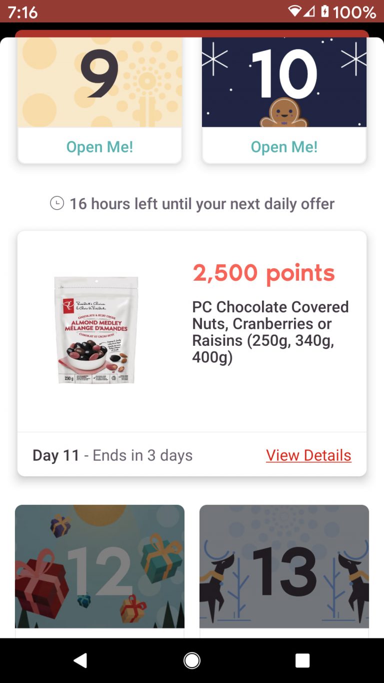 PC Optimum Holiday Offer Day 11: 2,500 Points When You Buy PC Chocolate ...