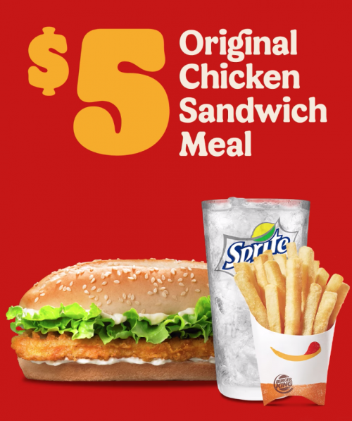 Burger King Canada Offers: Get the Original Chicken Sandwich Meal, for ...