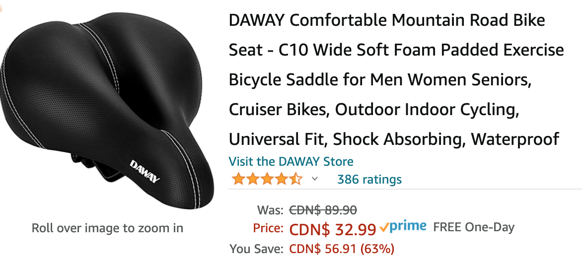 wide bike seat canada