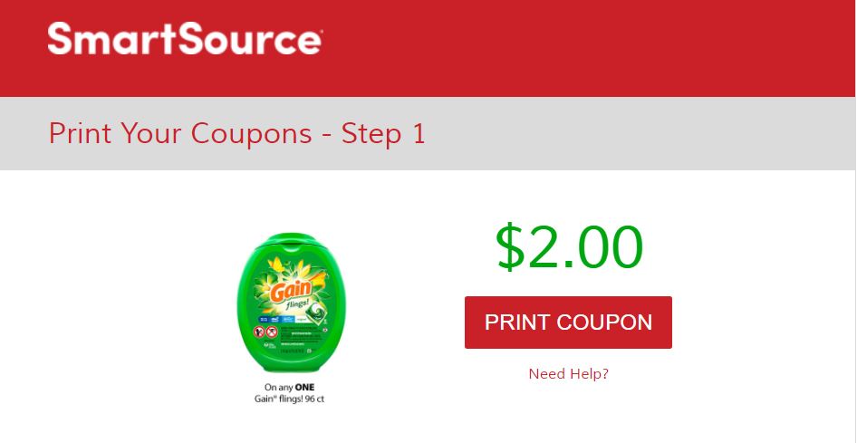 SmartSource Canada Coupons: Save $2 On Gain Flings Canadian Freebies