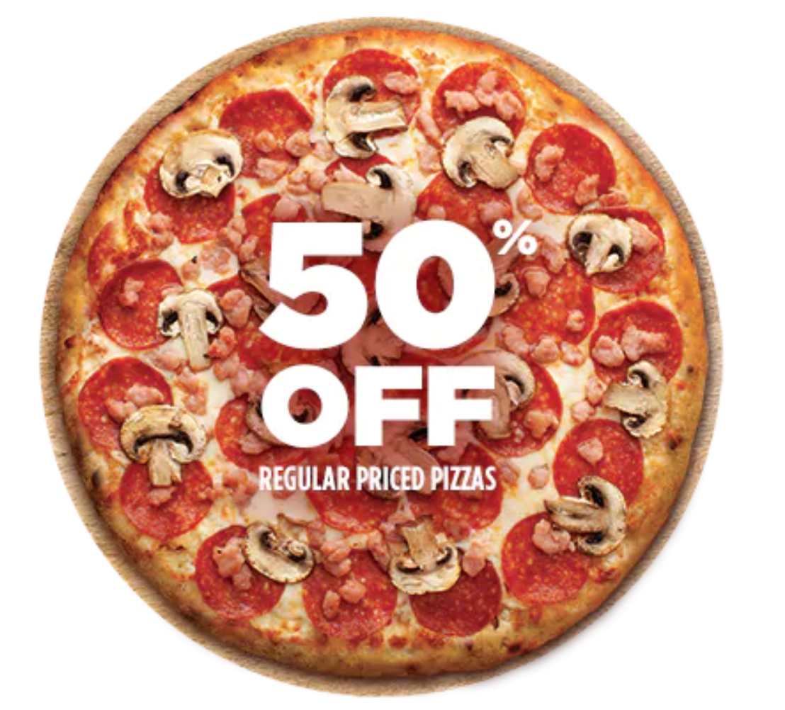 Pizza Pizza Promotion Today, Save 50 Off Regular Price Pizzas, with