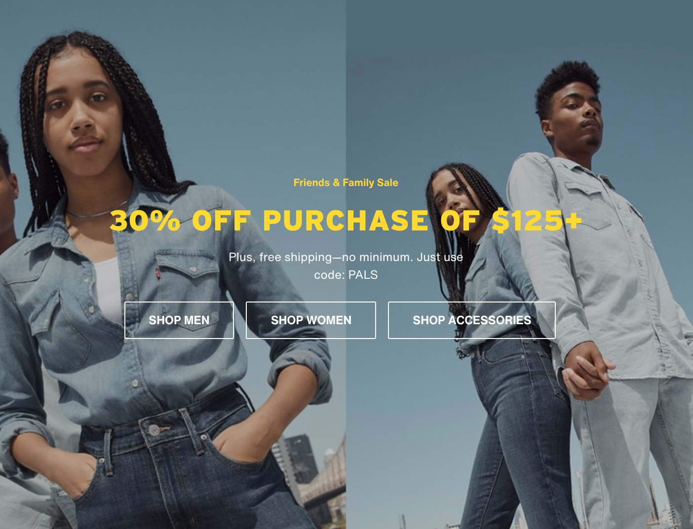 levis free shipping code