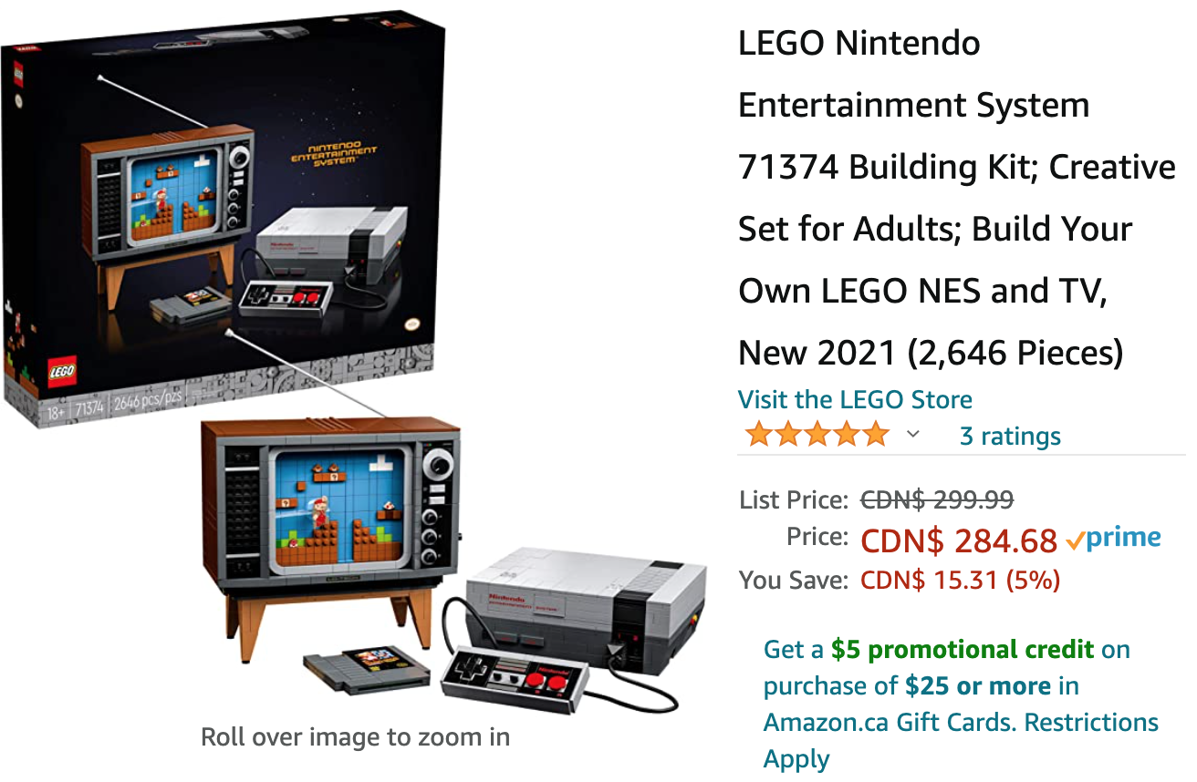 amazon lego nes