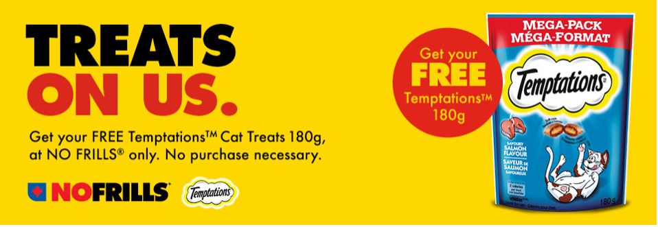 No Frills Canada Free Tempations Cat Treats Coupon Canadian Freebies 