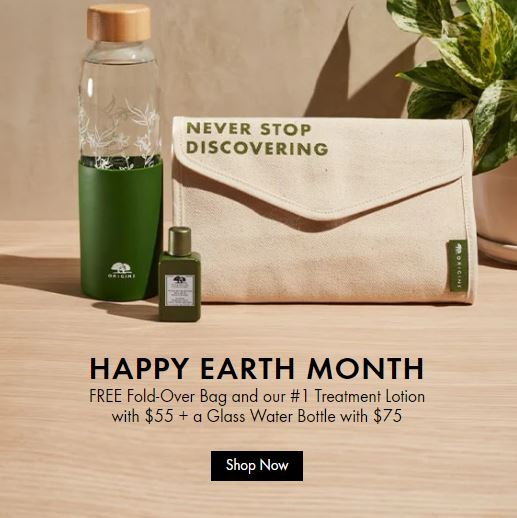 Origins Canada Mother's Day Deals FREE FoldOver Bag & Lotion w/ Your