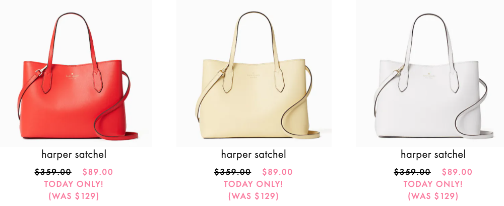 Kate Spade Surprise Sale Deal Of The Day: Just $89 for Harper Satchel ...