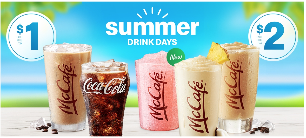 McDonald's Canada Summer Drink Days: Medium Iced Cold Drink All Summer ...