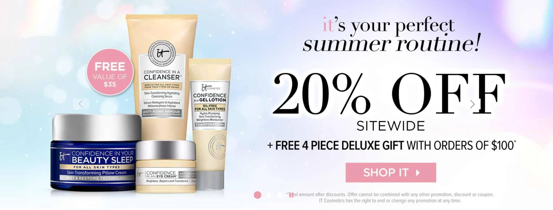 IT Cosmetics Canada Deals Save 20 OFF Sitewide + FREE 4 Piece Deluxe