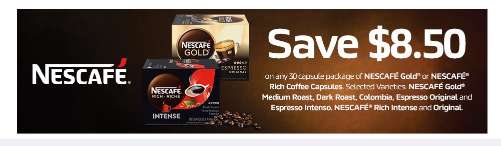 Canadian Coupons: Save $8.50 On Nestle Coffee Capsules - Canadian