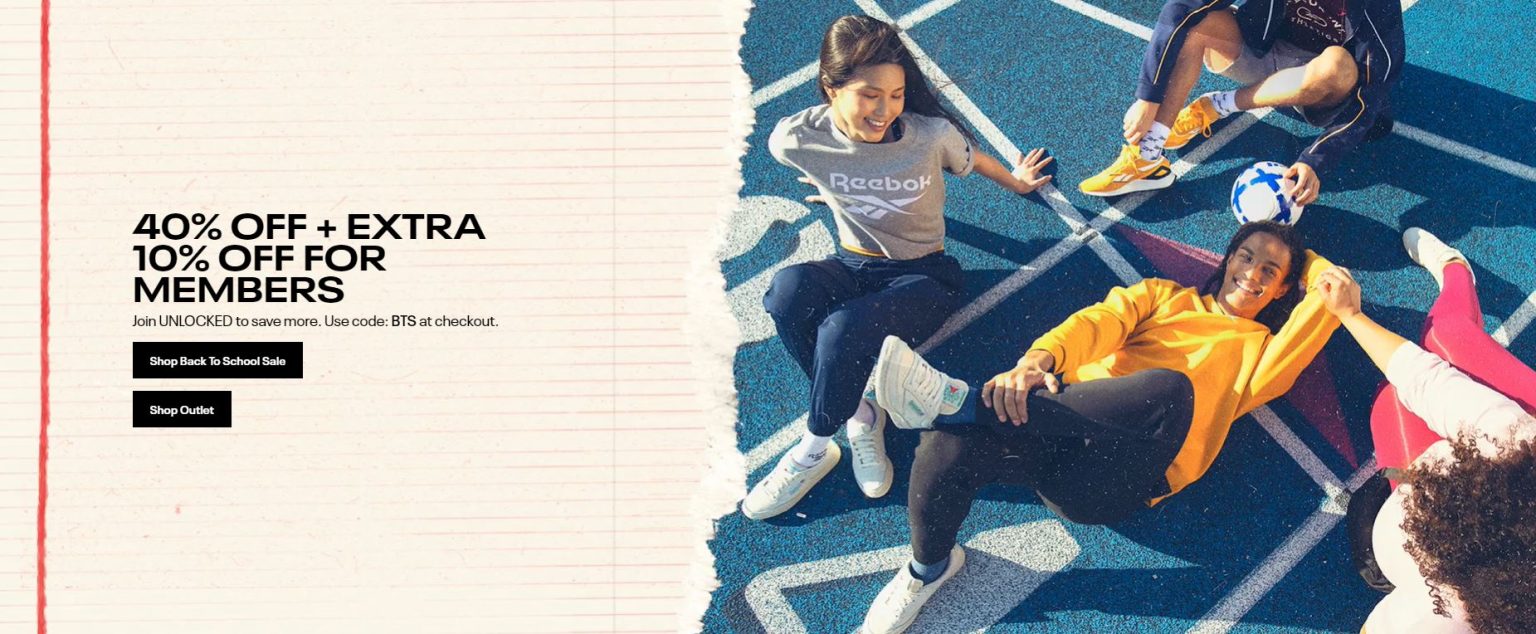 Reebok Canada Sale: Save 40% OFF Back to School Sale &amp; Outlet + Extra 10% OFF - Canadian ...