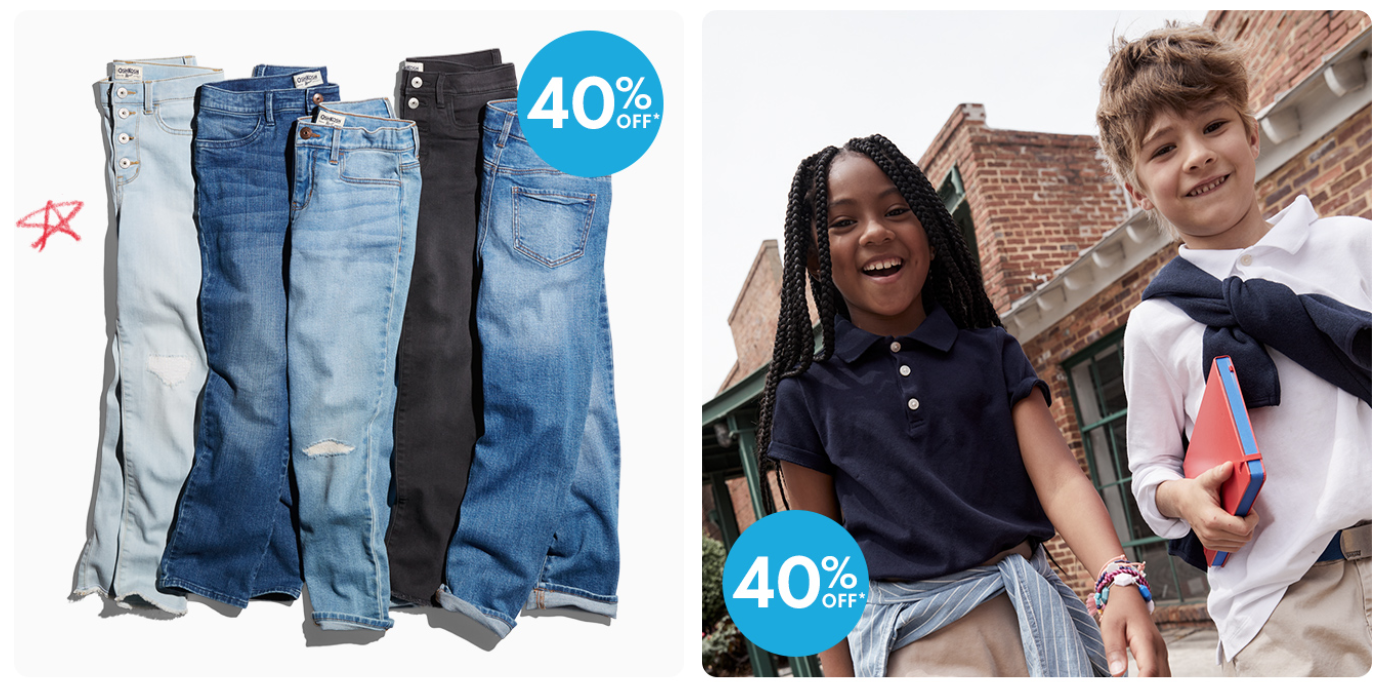 Carter's OshKosh B'Gosh Canada The School Stock up Sale: Save 25% - 40% off  Site & Store - Canadian Freebies, Coupons, Deals, Bargains, Flyers,  Contests Canada Canadian Freebies, Coupons, Deals, Bargains, Flyers,  Contests Canada