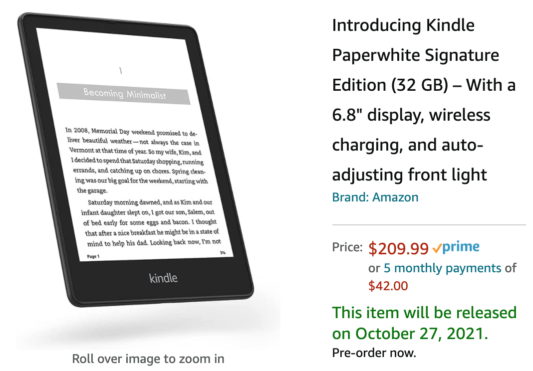 Amazon Canada Deals PreOrder Allnew Kindle Paperwhite, Now! Hot