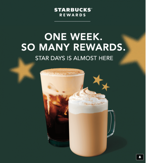 Starbucks Canada Promotions Star Days is Back for Starbucks Rewards