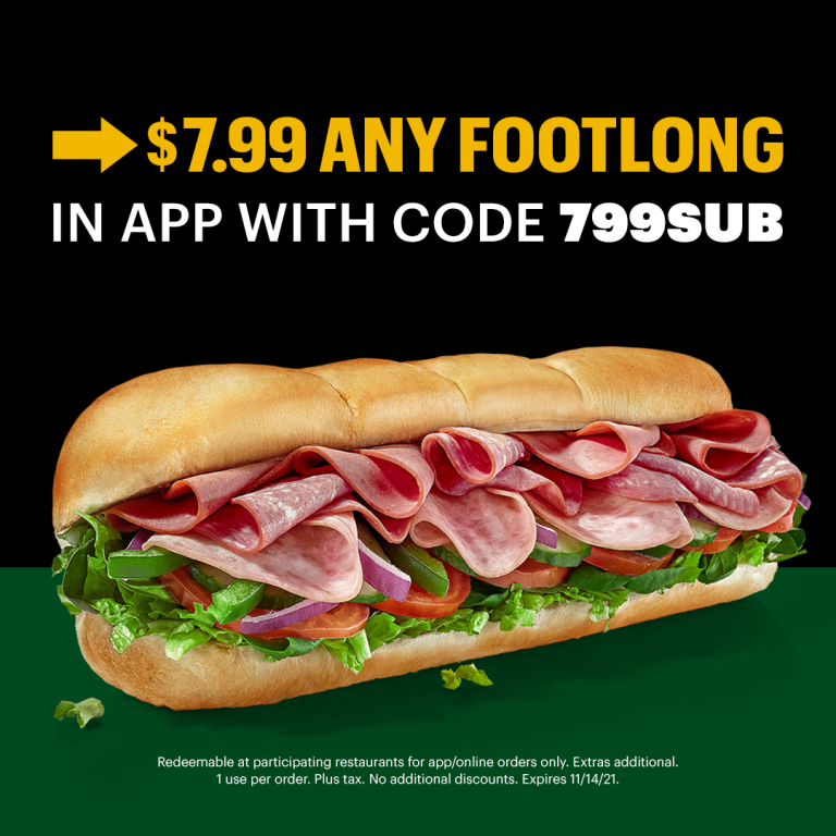 Subway Canada Promos: FREE Footlong with Purchase + Any Footlong for $7 ...