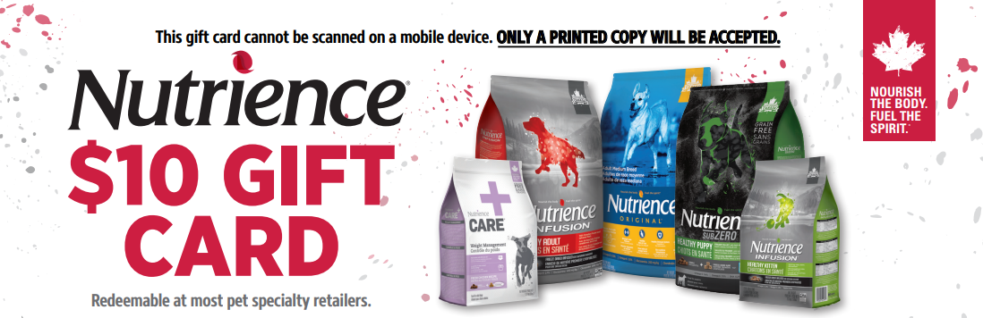 Canadian Coupons Save 10 On Nutrience Dry Pet Food Printable