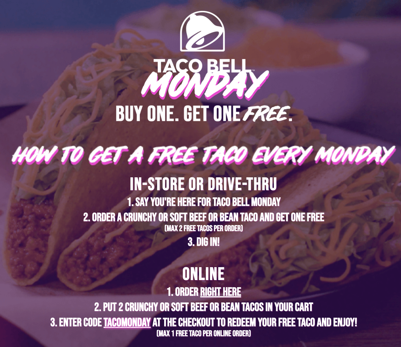 taco bell happy hour deals 2017