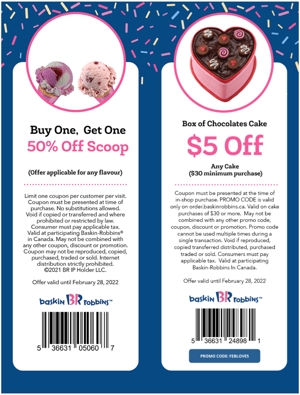 Baskin Robbins Canada Coupons BOGO 50 Off Scoops Save 5 Off Any Ice 